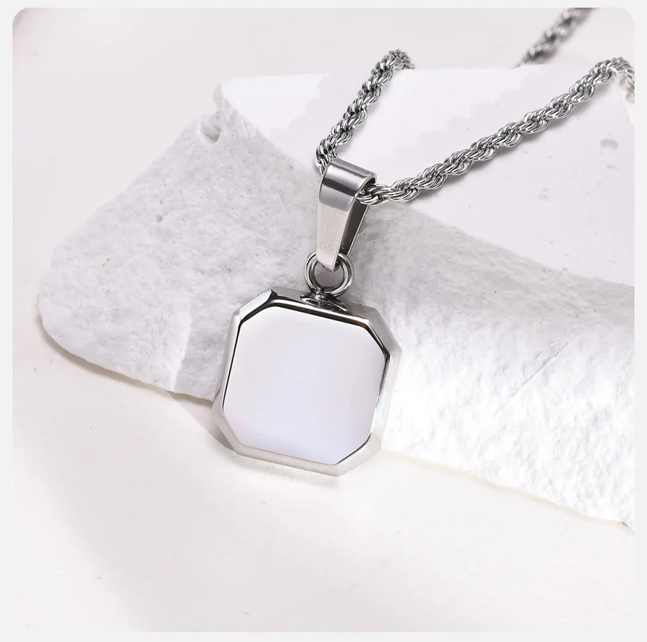 Collar "Monograma" - acero inoxidable 