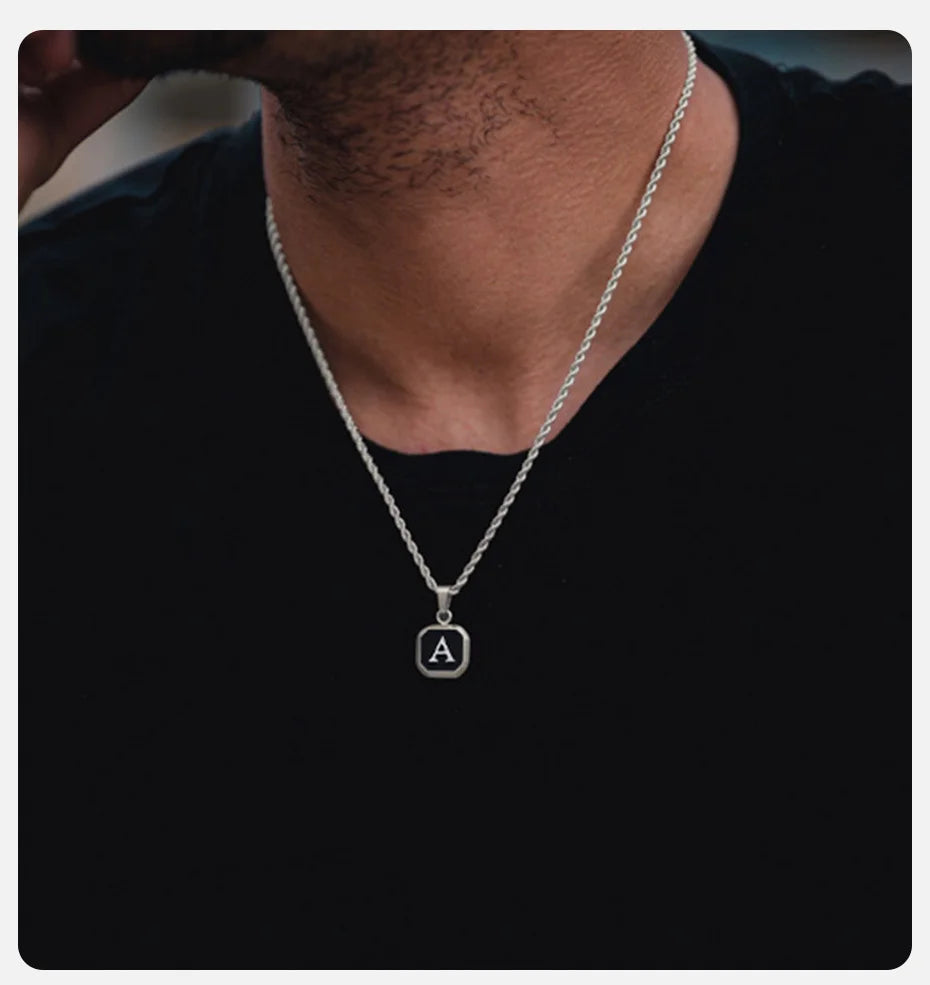 Collar "Monograma" - acero inoxidable 
