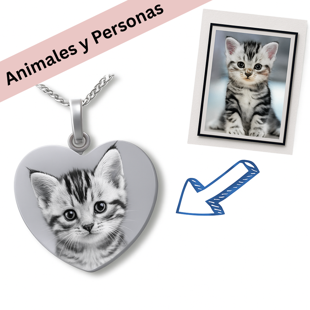 SIEMPRE - Collar con grabado de imagen